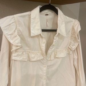 Free People Ruffle Blouse/ Top